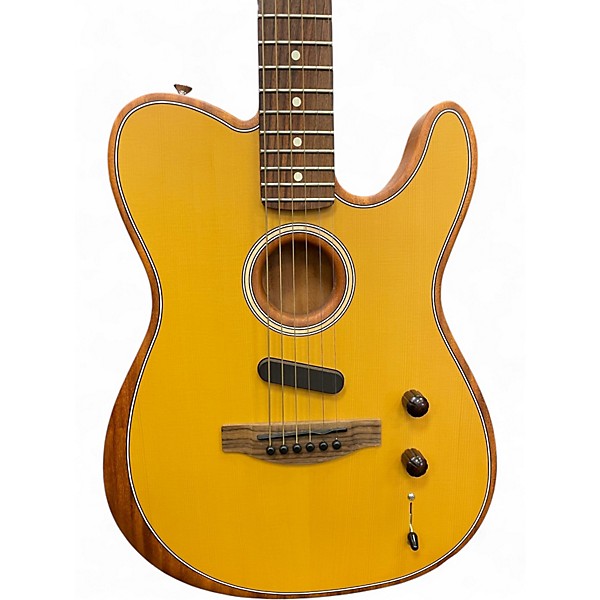 Used Fender Acoustasonic Player Telecaster Butterscotch Blonde Acoustic Electric Guitar