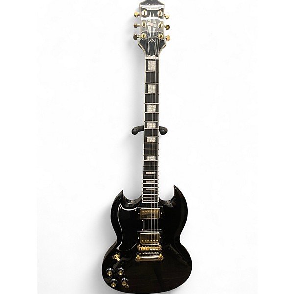 Used Epiphone SG Custom Left Handed Black Solid Body Electric Guitar