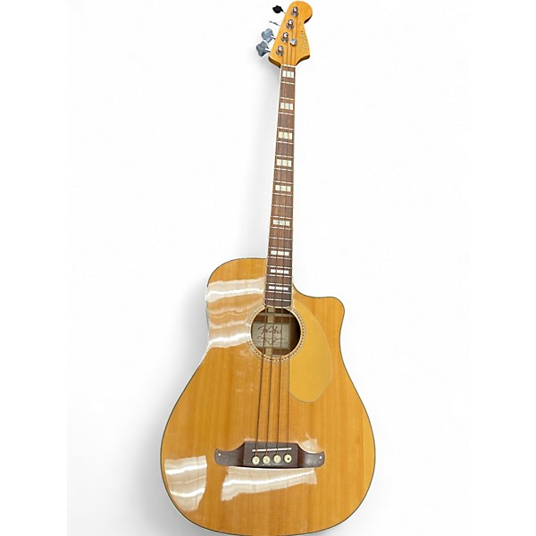 Used Fender Kingman Acoustic Electric Bass Natural Acoustic Bass Guitar