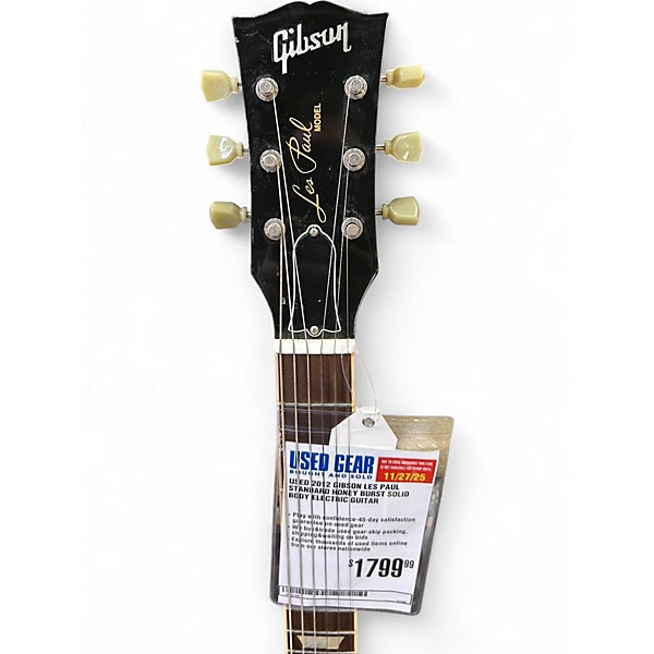 Used 2012 Gibson Les Paul Standard Honey Burst Solid Body Electric Guitar