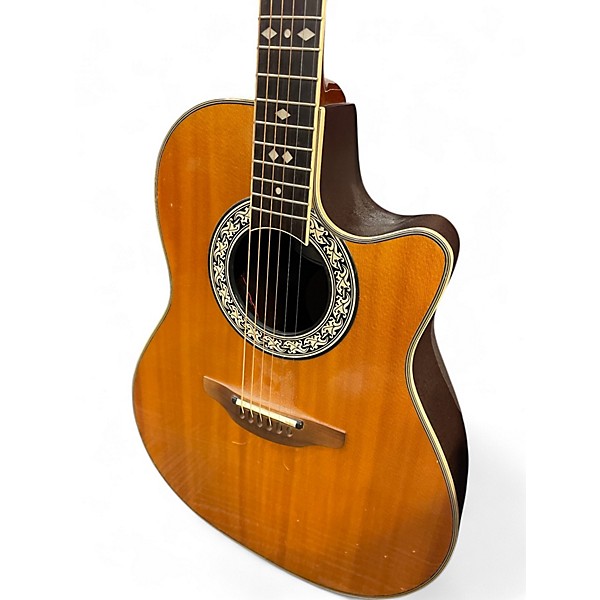 Used Ovation 1667 Natural Acoustic Electric Guitar