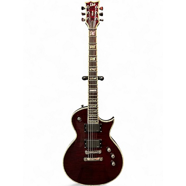 Used ESP LTD EC1000 Deluxe See-Thru Black Cherry Solid Body Electric Guitar