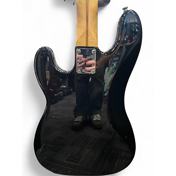 Used Squier Precision Bass Black and White Electric Bass Guitar