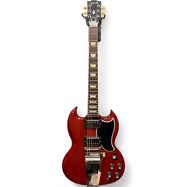 Used Gibson 61 SG STANDARD W/ MAESTRO CHERRY RED Solid Body Electric Guitar