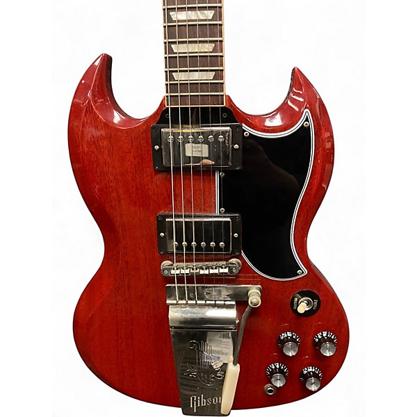 Used Gibson 61 SG STANDARD W/ MAESTRO CHERRY RED Solid Body Electric Guitar