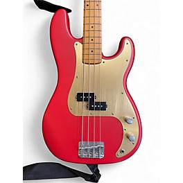 Used Squier P BASS Satin Red Electric Bass Guitar