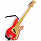 Used Squier P BASS Satin Red Electric Bass Guitar