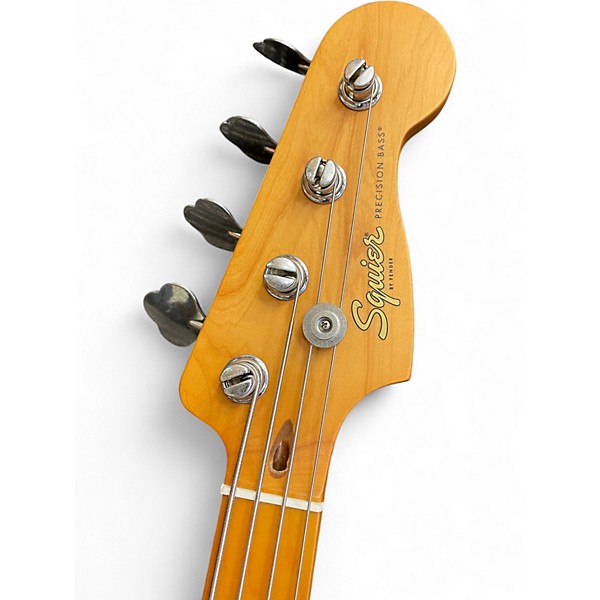 Used Squier P BASS Satin Red Electric Bass Guitar