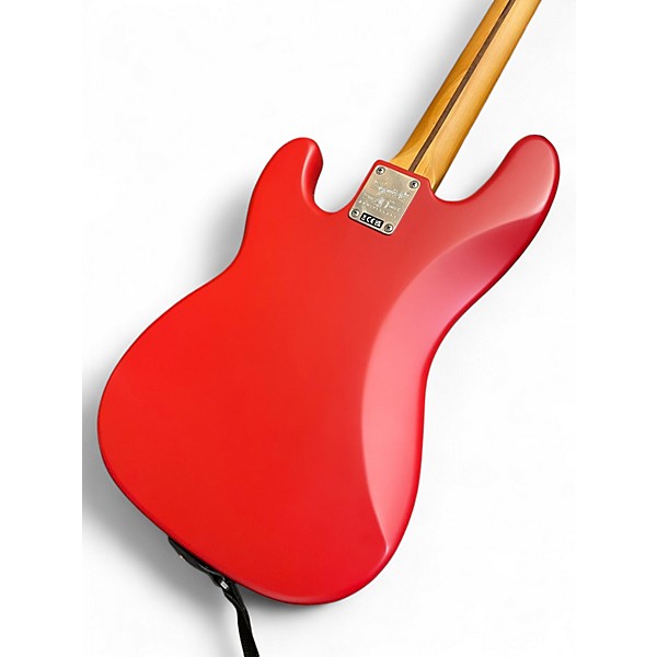 Used Squier P BASS Satin Red Electric Bass Guitar