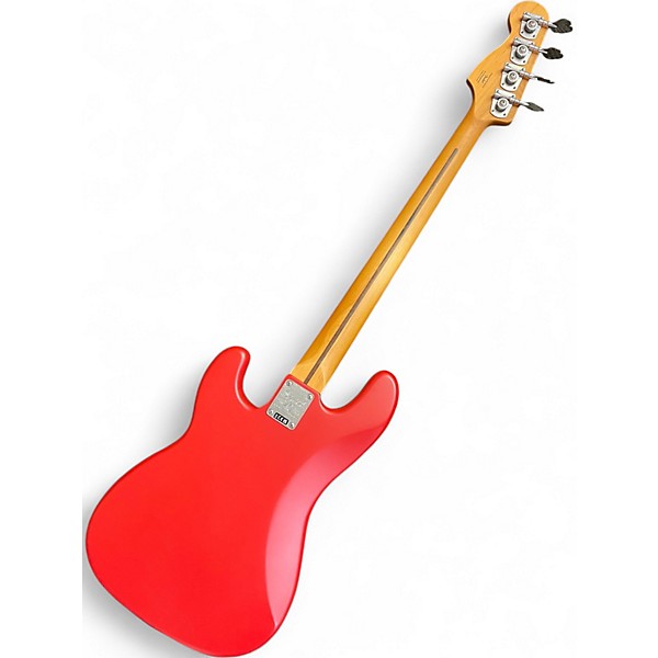 Used Squier P BASS Satin Red Electric Bass Guitar