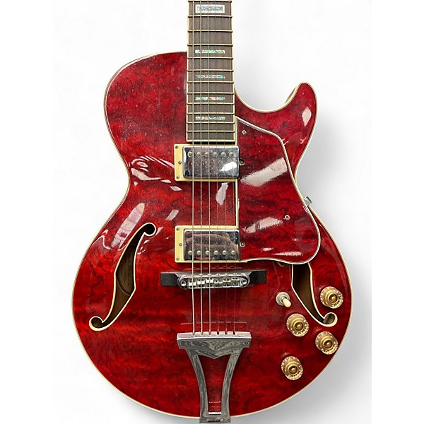 Used 2001 Ibanez AG 85 TRD Crimson Red Burst Hollow Body Electric Guitar