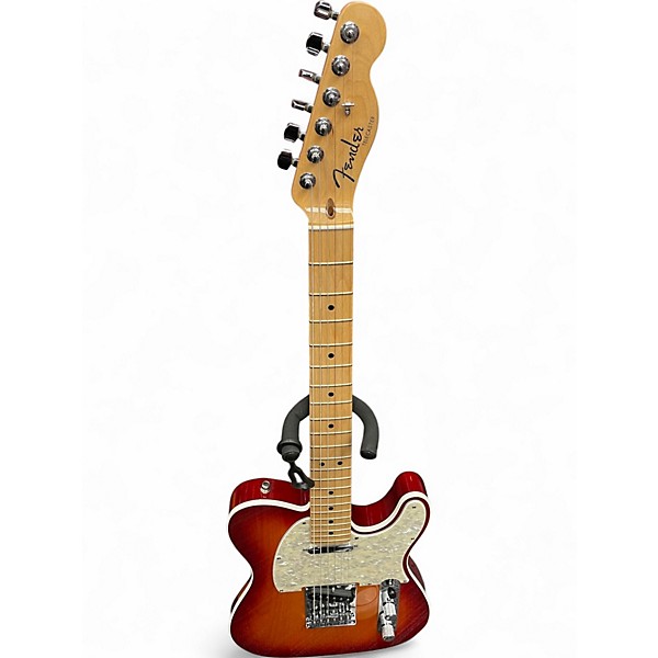 Used 2012 Fender ELITE DELUXE TELE CHERRY FLAME Solid Body Electric Guitar