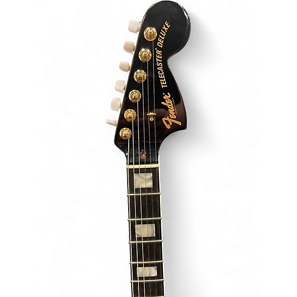 Used Fender TROUBLEMAKER TELE Black and Gold Solid Body Electric Guitar