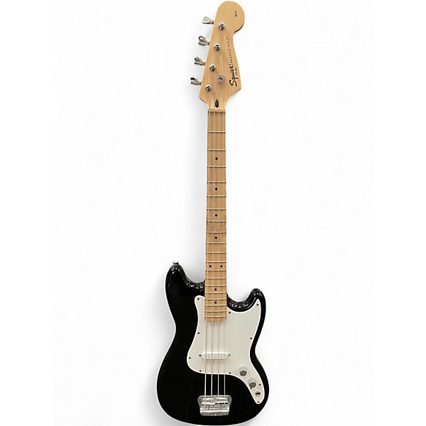 Used Squier Bronco Black Electric Bass Guitar