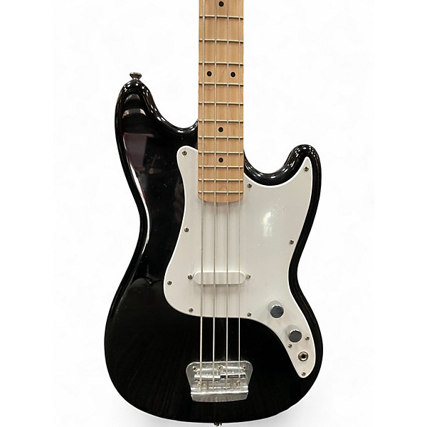 Used Squier Bronco Black Electric Bass Guitar
