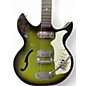 Vintage 1970s Harmony Rebel Emerald Green Hollow Body Electric Guitar