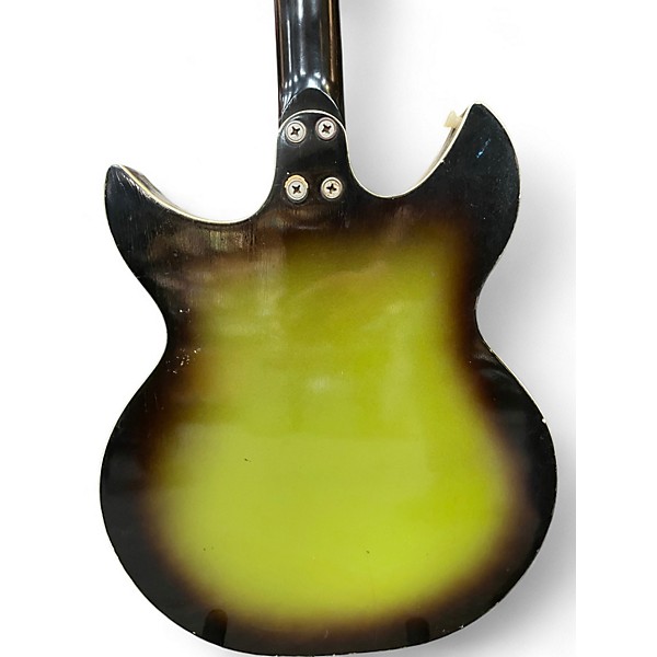 Vintage 1970s Harmony Rebel Emerald Green Hollow Body Electric Guitar
