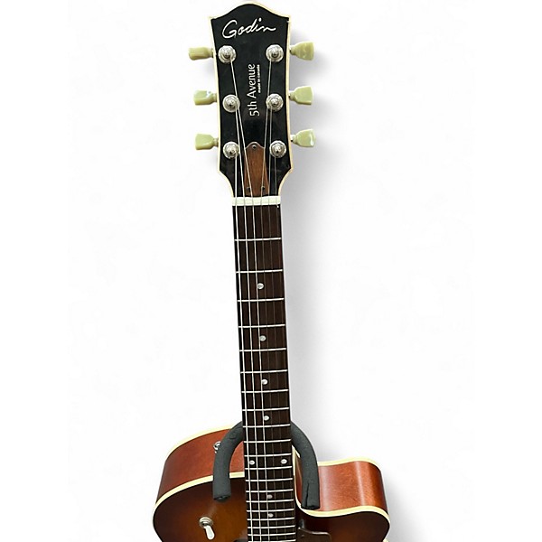 Used Godin 5th Avenue Kingpin II Cognac Burst Hollow Body Electric Guitar