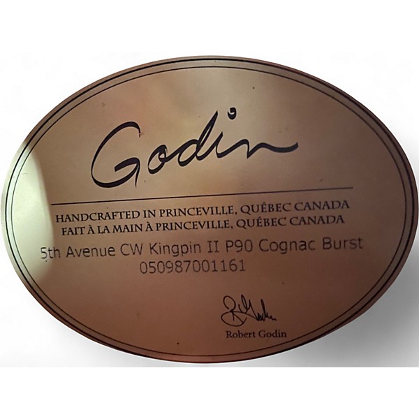 Used Godin 5th Avenue Kingpin II Cognac Burst Hollow Body Electric Guitar