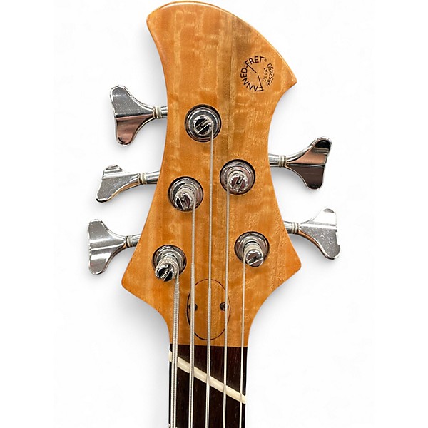 Used Novax MO-B OREGON MYRTLE Natural Electric Bass Guitar