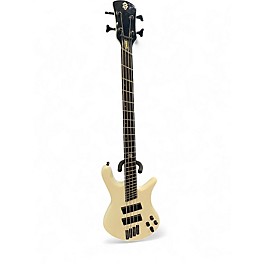 Used Spector NS Dimension HP 4 4-String Multi-Scale Olympic White Electric Bass Guitar