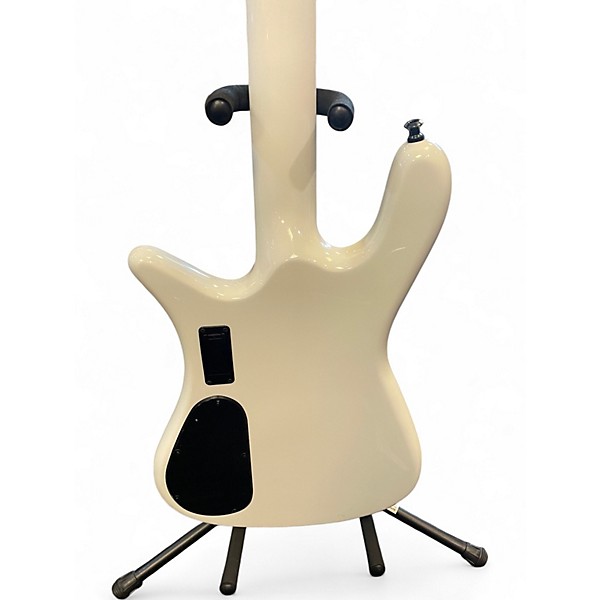 Used Spector  NS Dimension HP 4 4-String Multi-Scale Olympic White Electric Bass Guitar