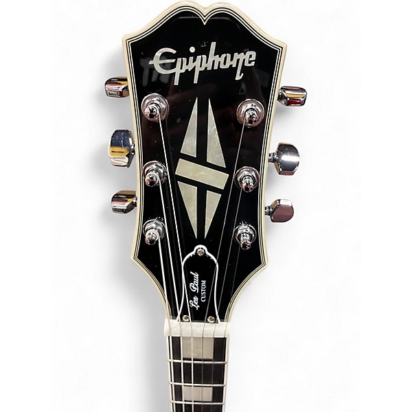 Used Epiphone Les Paul Custom Silverburst Solid Body Electric Guitar
