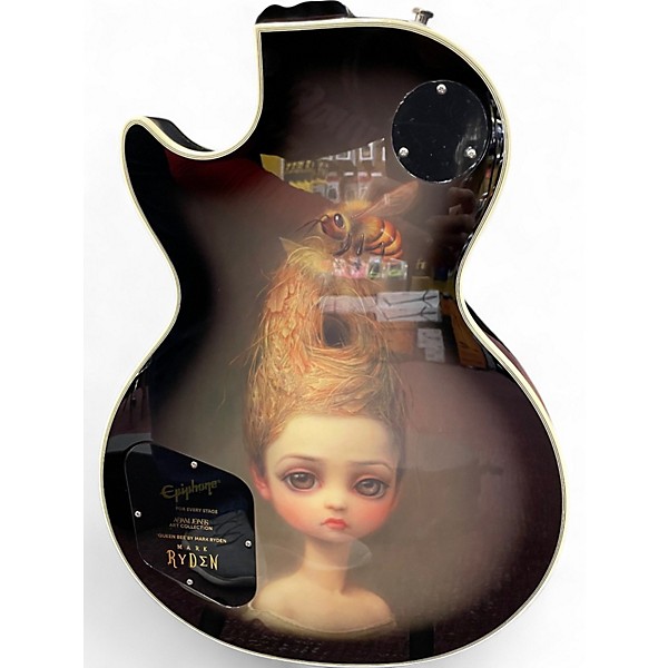 Used Epiphone Les Paul Custom Silverburst Solid Body Electric Guitar