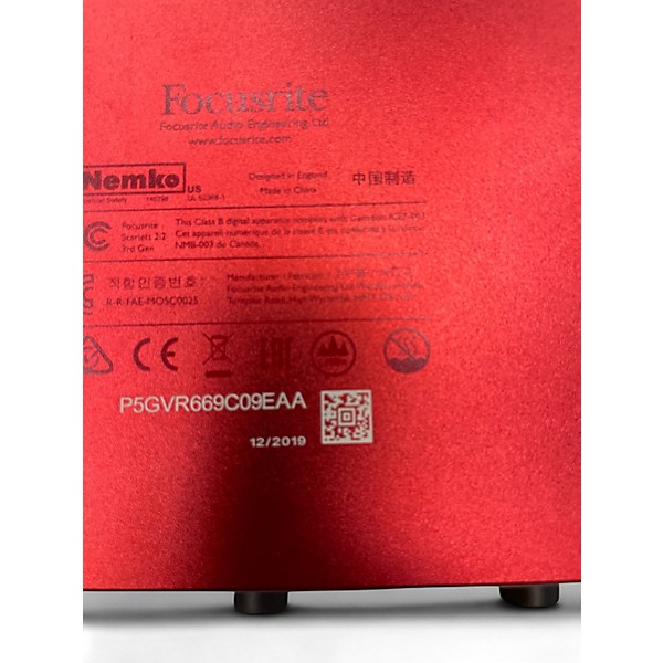 Used Focusrite Scarlett 2i2 Gen 3 Audio Interface