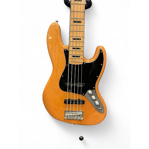 Used Squier Vintage Modified Jazz Bass V Natural Electric Bass Guitar