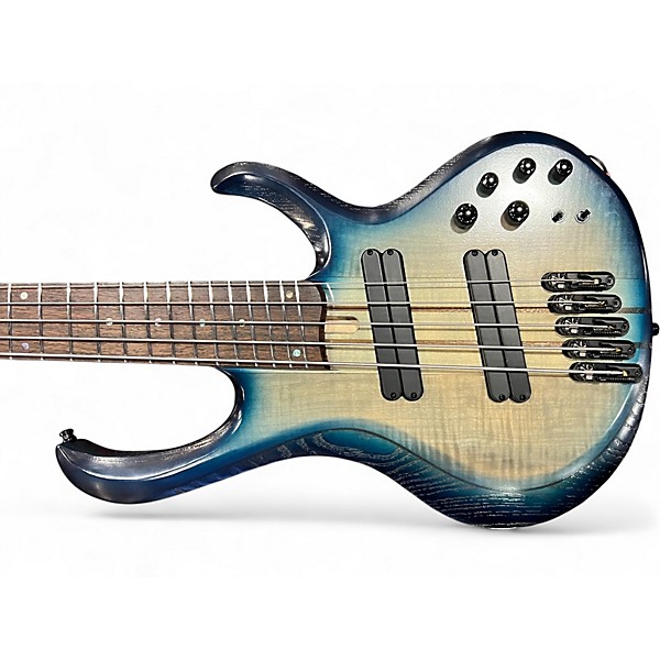 Used Ibanez BTB705 Cosmic Blue Starburst Electric Bass Guitar