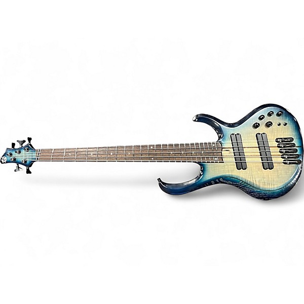 Used Ibanez BTB705 Cosmic Blue Starburst Electric Bass Guitar