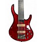 Used MTD Kingston 5 String Fretless Trans Red Electric Bass Guitar