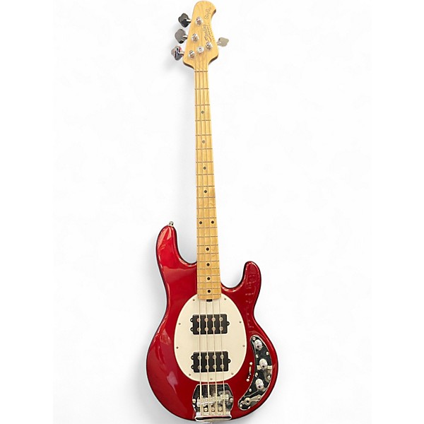 Used Sterling by Music Man StringRay Ray4 HH Candy Apple Red Electric Bass Guitar