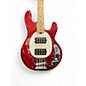 Used Sterling by Music Man StringRay Ray4 HH Candy Apple Red Electric Bass Guitar
