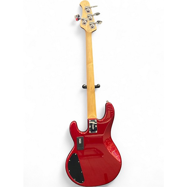 Used Sterling by Music Man StringRay Ray4 HH Candy Apple Red Electric Bass Guitar