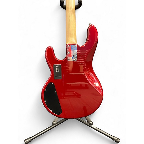 Used Sterling by Music Man StringRay Ray4 HH Candy Apple Red Electric Bass Guitar