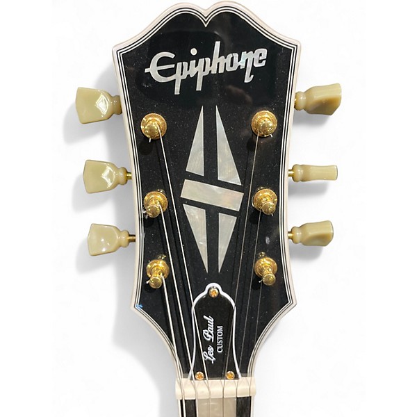Used Epiphone Les Paul Custom Black Solid Body Electric Guitar