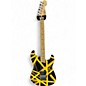 Used 2019 EVH Striped Series BLACK WITH YELLOW STRIPES Solid Body Electric Guitar thumbnail