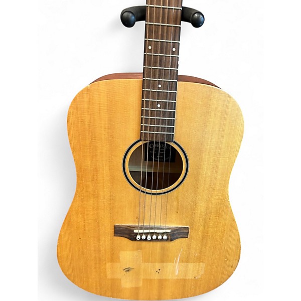 Used Fender CD220SCE Exotic Ash Burl Natural Acoustic Electric Guitar