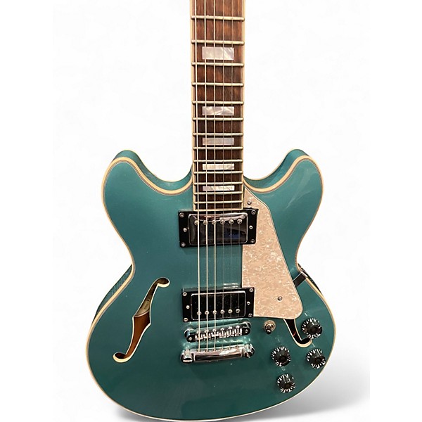 Used D'Angelico Premier DC Mini Lake Placid Blue Hollow Body Electric Guitar