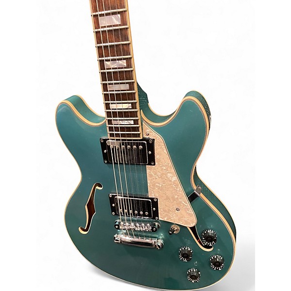 Used D'Angelico Premier DC Mini Lake Placid Blue Hollow Body Electric Guitar