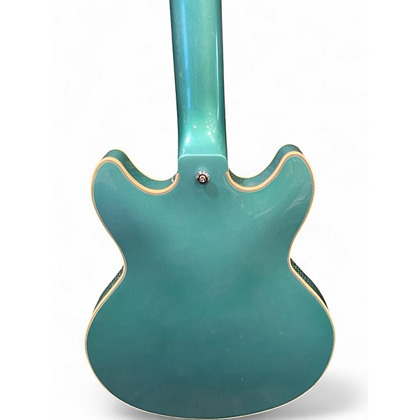 Used D'Angelico Premier DC Mini Lake Placid Blue Hollow Body Electric Guitar