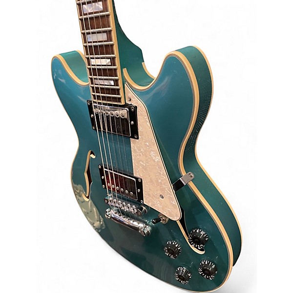 Used D'Angelico Premier DC Mini Lake Placid Blue Hollow Body Electric Guitar