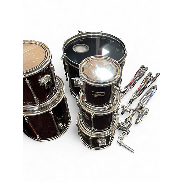 Used Pearl 6 Piece Export Wine Red Drum Kit