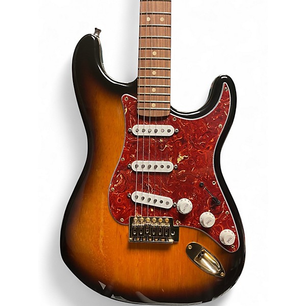 Used Miscellaneous Partscaster Strat Style 3 Tone Sunburst Solid Body Electric Guitar