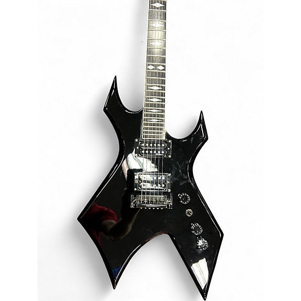 Used B.C. Rich DELUXE SERIES WARLOCK Black Solid Body Electric Guitar