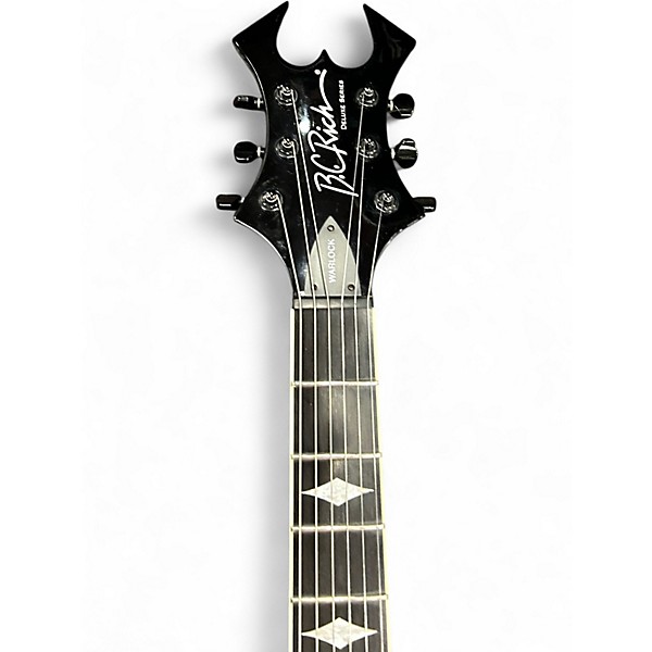 Used B.C. Rich DELUXE SERIES WARLOCK Black Solid Body Electric Guitar