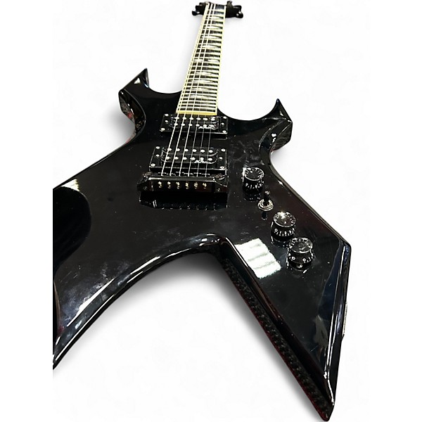 Used B.C. Rich DELUXE SERIES WARLOCK Black Solid Body Electric Guitar