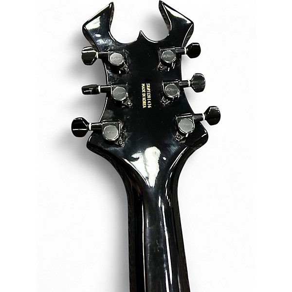 Used B.C. Rich DELUXE SERIES WARLOCK Black Solid Body Electric Guitar